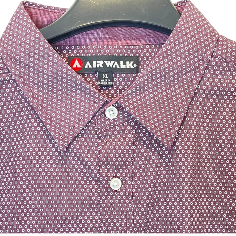 Men Burgundy | White Shirt Size XL - Picture 2 of 5